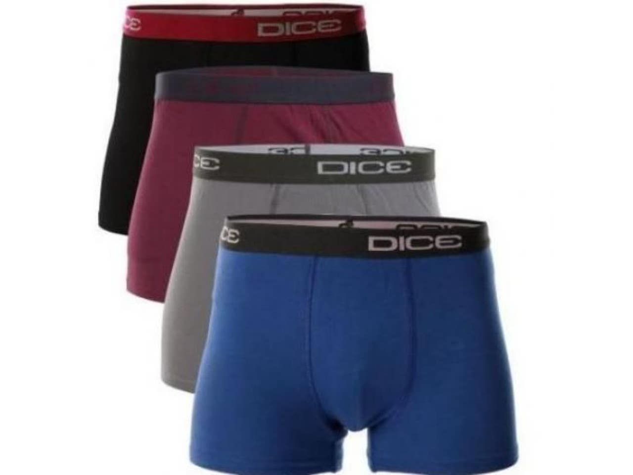 Dice Men's Underwear Set, Fabric, 4 Pieces, Size S - Multicolor