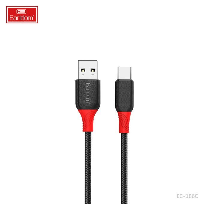 Earldom Cable Ec-186 Usba- Type-C Fast Charging Cable 1M Length - Black