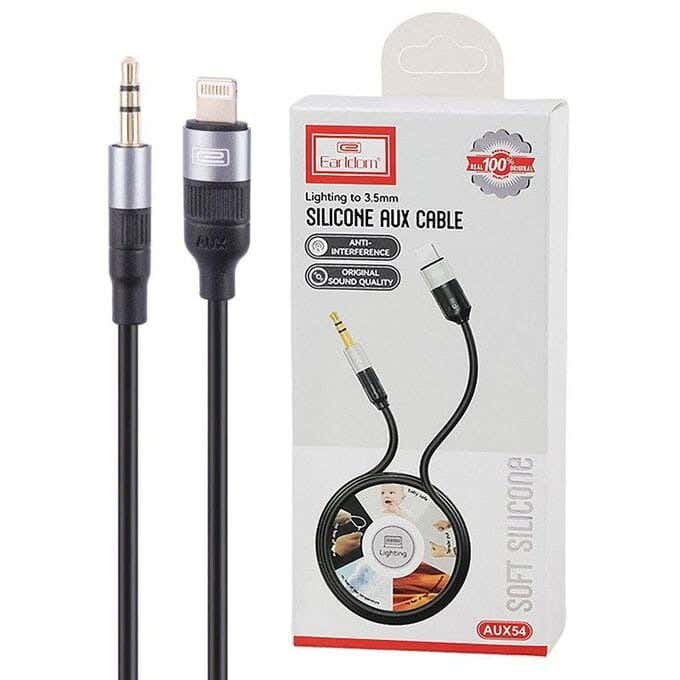 Earldom Converter Cable Et-Aux54 Aux To Lightning - Black