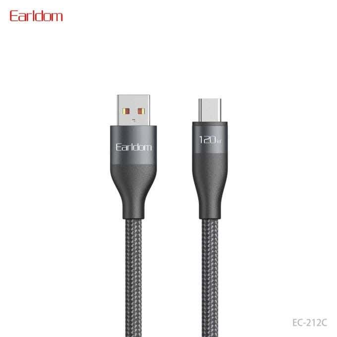 Earldom Cable Ec-212C 120W Usb To Usb-C Fast Charging – 1M - Black