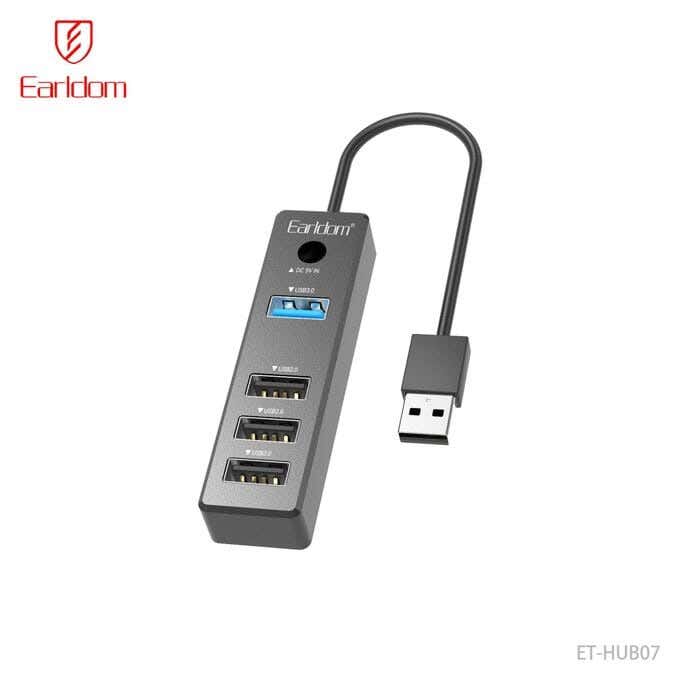 Earldom Et-Hub07 4*1 Usb Hub Adapter - Black