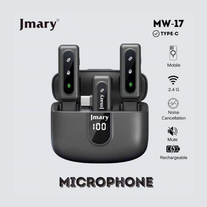 Jmary MW-17 Wireless Microphone, Type C - Black