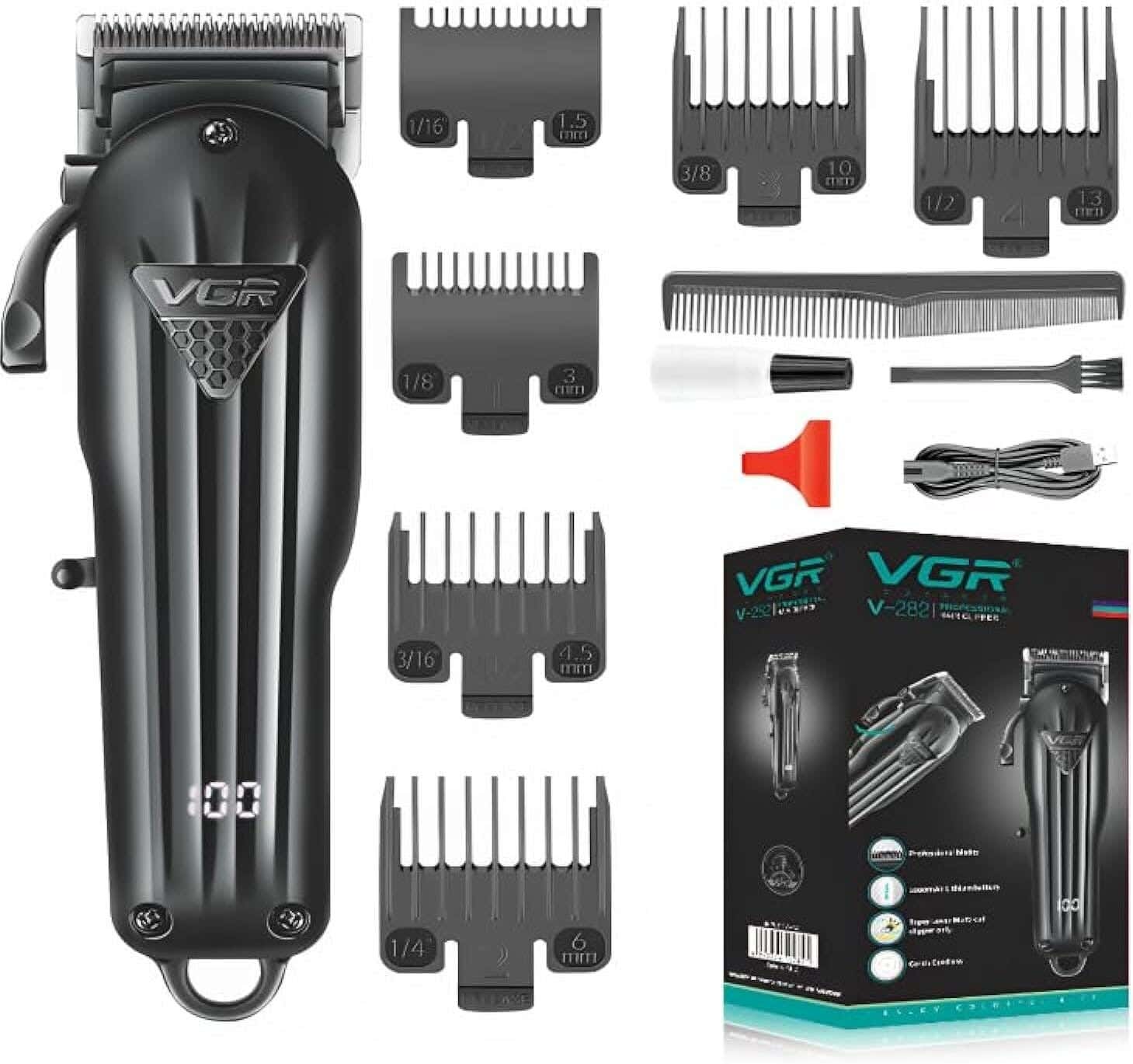 VGR V-282 Cordless Shaver, 2000 mAh - Black