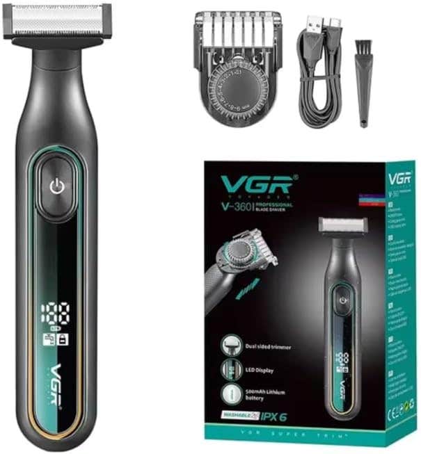 VGR V-360 Multi-Purpose Use Shaving Machine For Men - Black Green