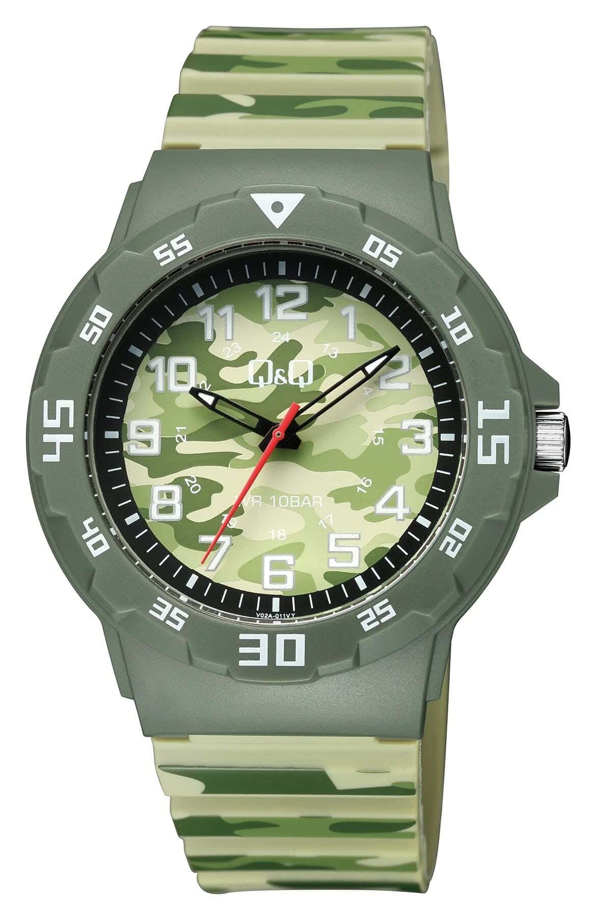 Q&Q V02A-011VY Round Analog Casual Watch For women, L /40 - 48 mm - Multicolor