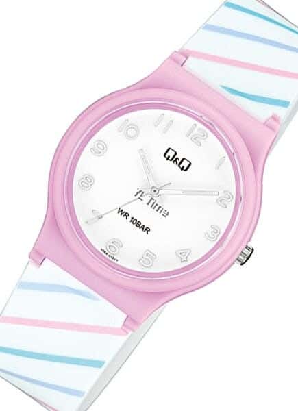 Q&Q V06A-013VY Round Analog Casual Watch For women, M /26 - 39 mm - Multicolor