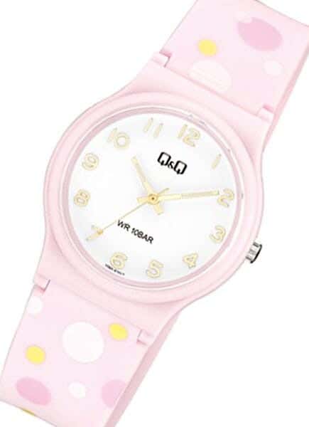 Q&Q V06A-014VY Round Analog Casual Watch For women, M /26 - 39 mm - Pink