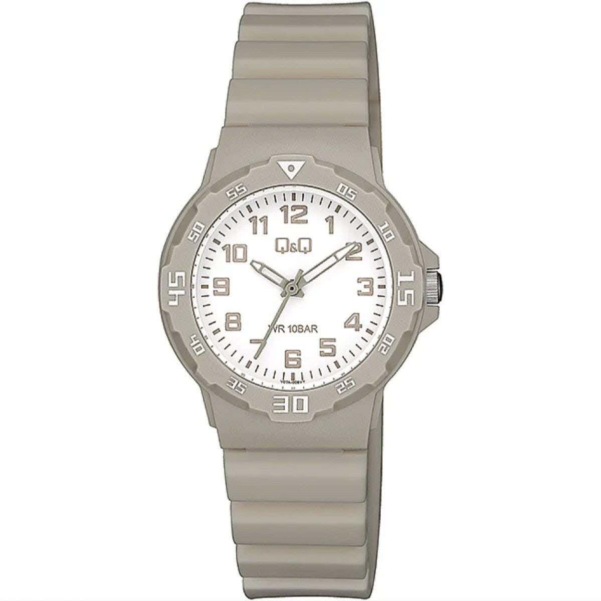 Q&Q V07A-006VY Round Analog Casual Watch For women, M /26 - 39 mm - Light Brown
