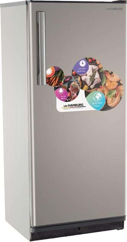 Hamburg VF2029 Upright Deep Freezer, 6 Drawers, Defrost - Silver
