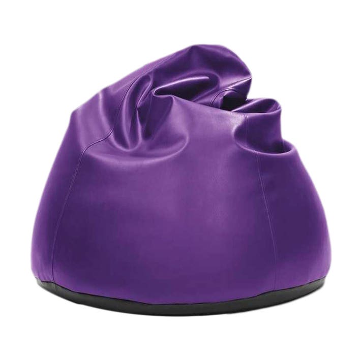Leather Modern Bean Bag, 80×60 cm - Mauve