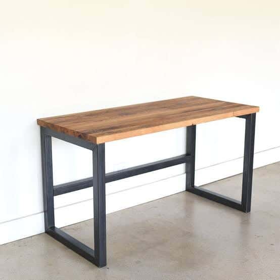 Metal Desk, Electrostatic Paint, 120 × 40 × 72 cm - Black Brown