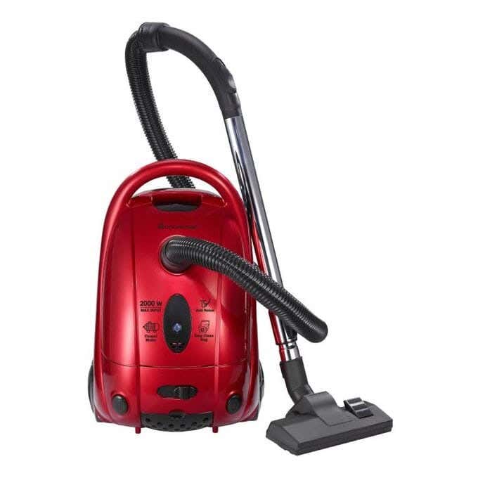Universal Vodo2000 vacuum cleaner, 2000 watts, turbo cleaning system, attachments for reaching tight spaces - Red
