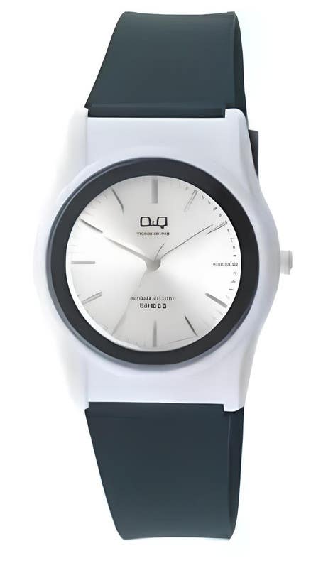 Q&Q VP26J017Y Round Analog Casual Watch For women, M /26 - 39 mm - Black
