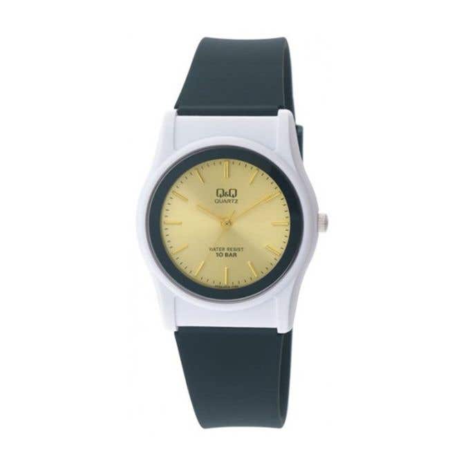 Q&Q VP26J018Y Round Analog Casual Watch For Kids, S /12- 25 mm - Black