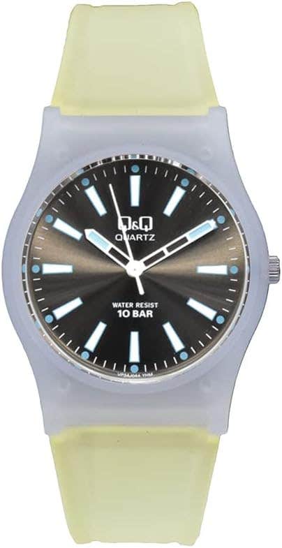 Q&Q VP34J044Y Round Analog Casual Watch For Kids, S /12- 25 mm - Multicolor