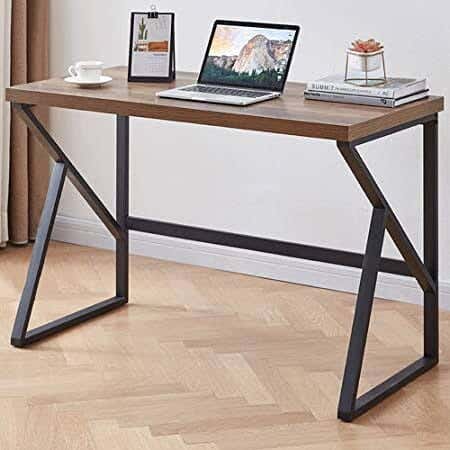 Metal Desk, Electrostatic Paint, 120 × 40 × 72 cm - Black Brown