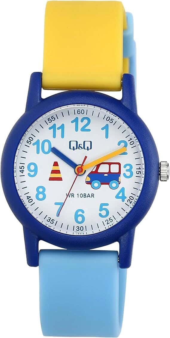 Q&Q VS49J010Y Round Analog Casual Watch For Boys, M /26 - 39 mm - Multicolor