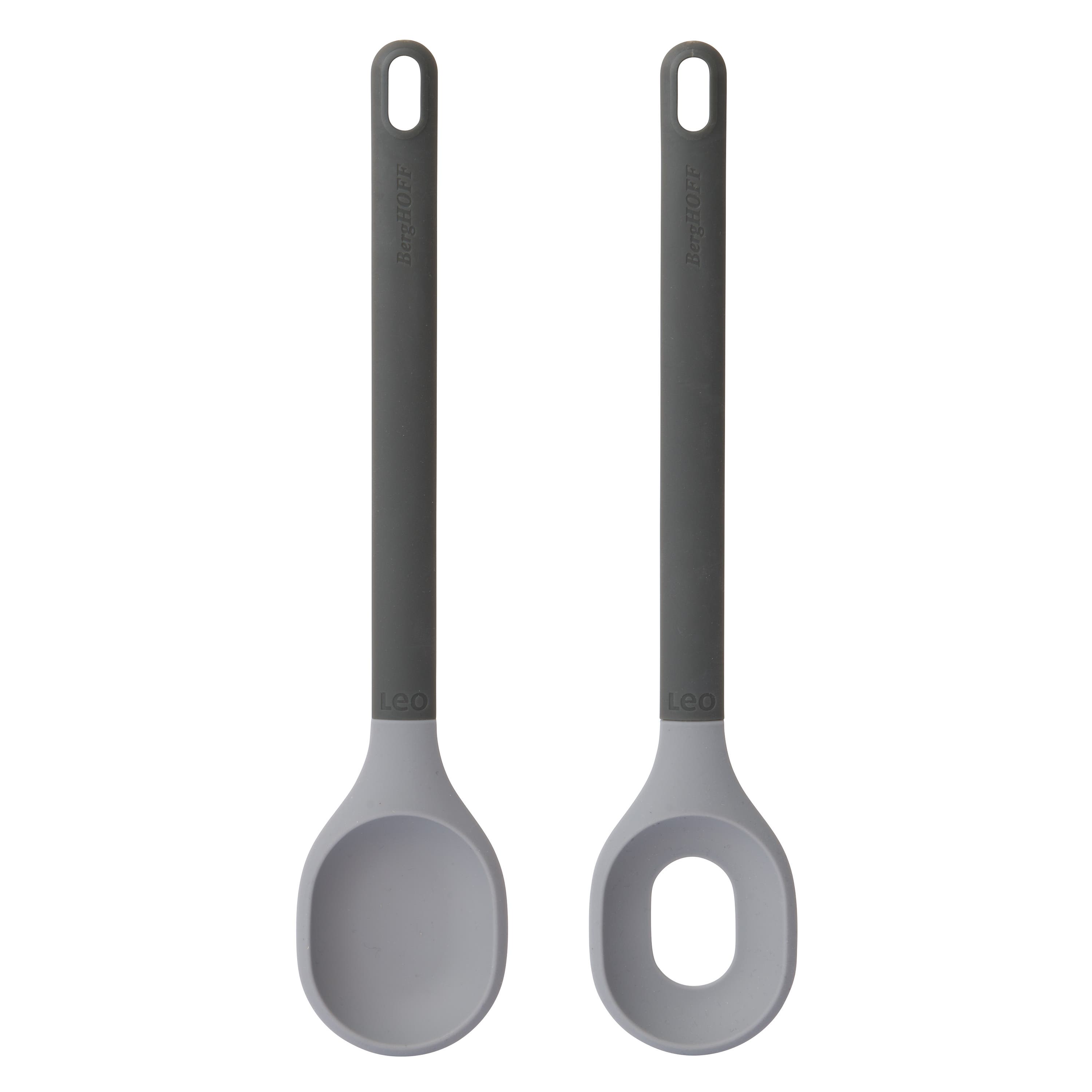 BergHOFF Nylon Serving Spoon Set, 2 Pieces - Black Grey