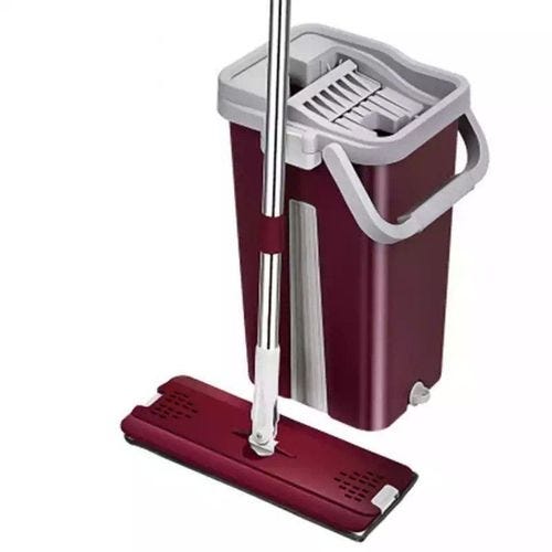 Bucket Floor Mop - Burgundy