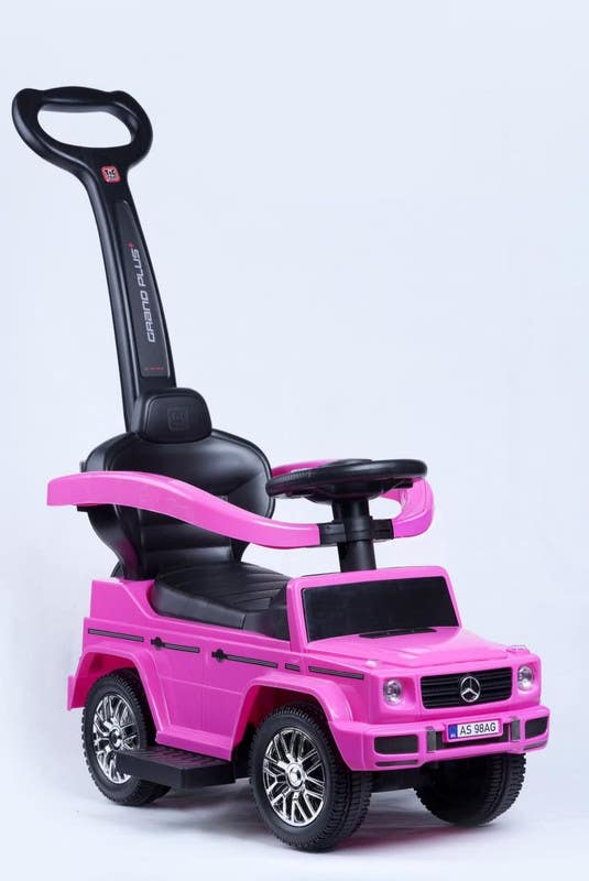 Kids Push Car Toy, Improve Motor Skills, LED Light - Pink