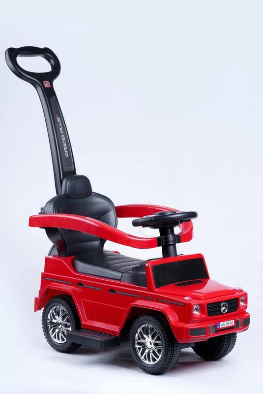 Kids Push Car Toy, Improve Motor Skills, LED Light - Red