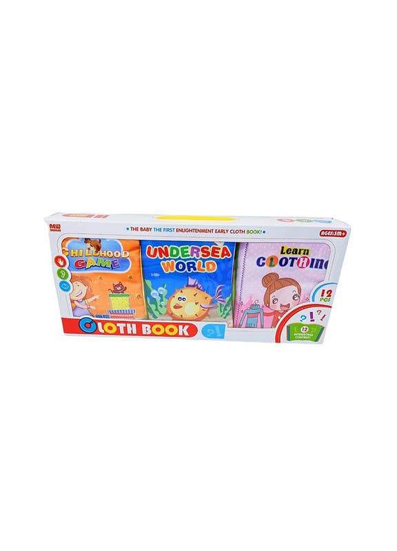 El-Safwa Fabric Education Book For Children Set, 6 Books - Multicolor