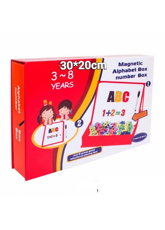 El-Safwa Magnetic English Letters & English Numbers Box For Children, 20 X 30 cm - Multicolor