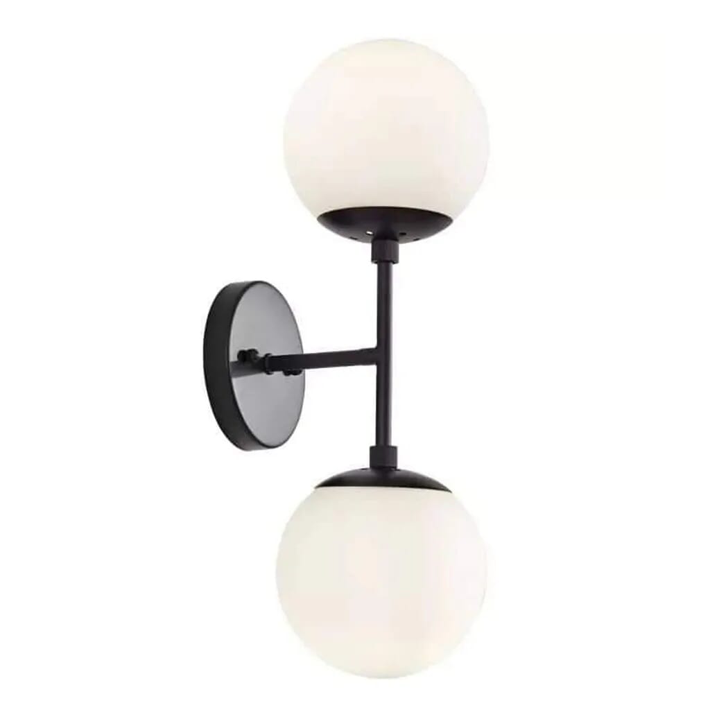 Wall sconce, metal, 50x15 cm - black