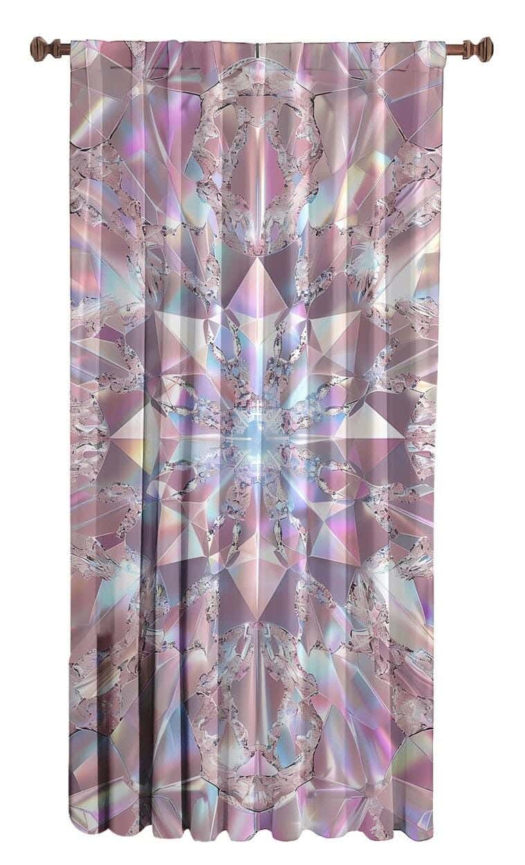 Velvet One Side Decorative Curtain, 250×145 Cm - Multicolor