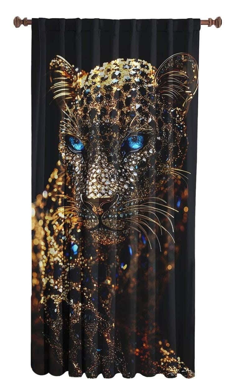 Velvet One Side Decorative Curtain, 250×145 Cm - Multicolor
