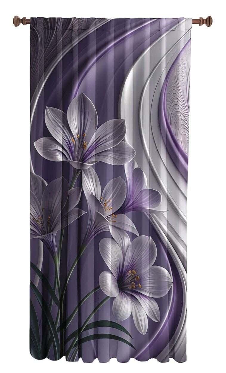 Velvet One Side Decorative Curtain, 250×145 Cm - Multicolor