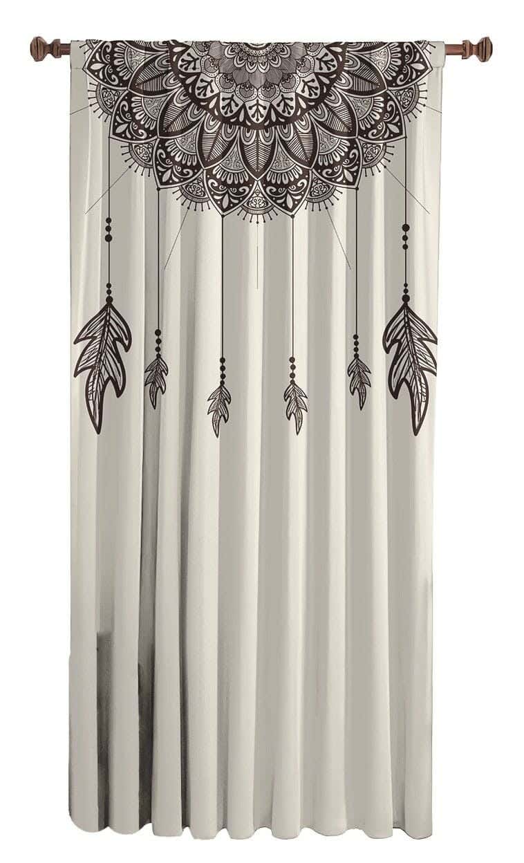 Velvet One Side Decorative Curtain, 250×145 Cm - Multicolor