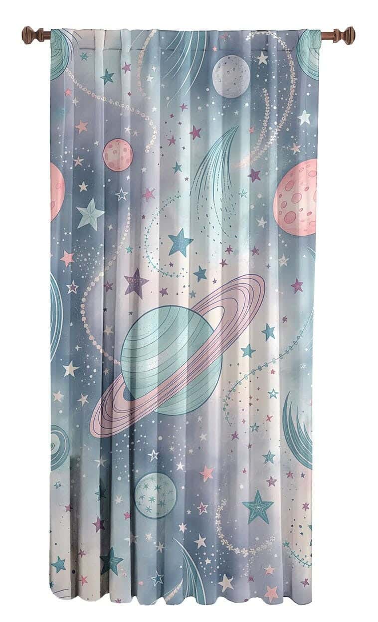 Velvet One Side Decorative Curtain, 250×145 Cm - Multicolor