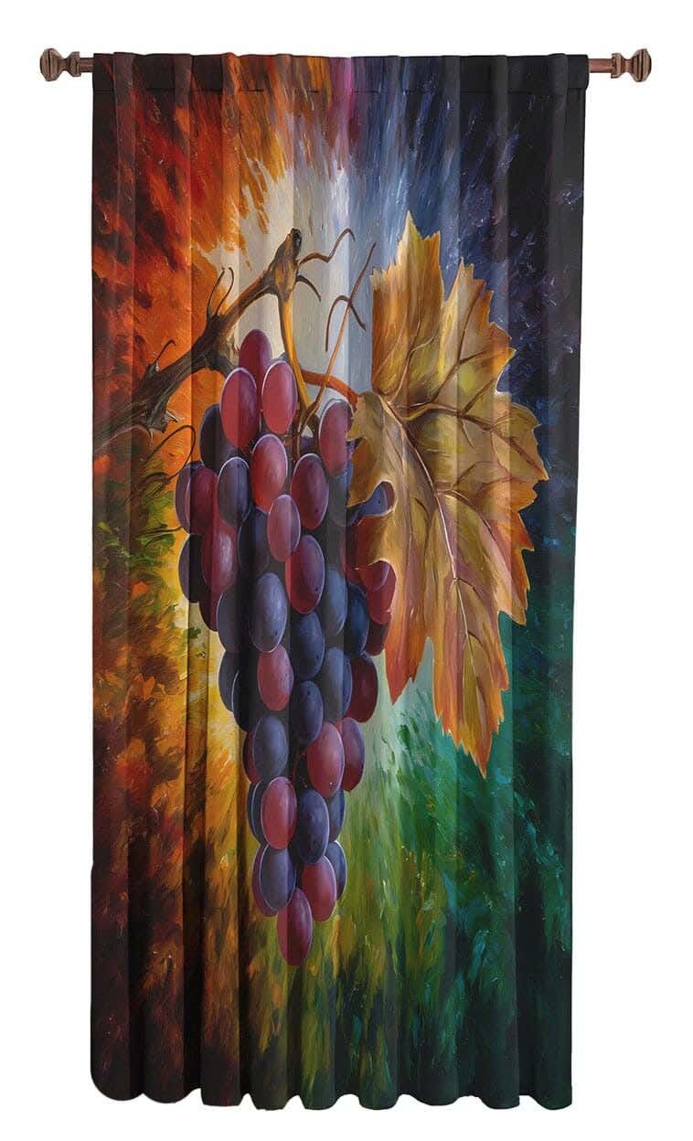 Velvet One Side Decorative Curtain, 250×145 Cm - Multicolor