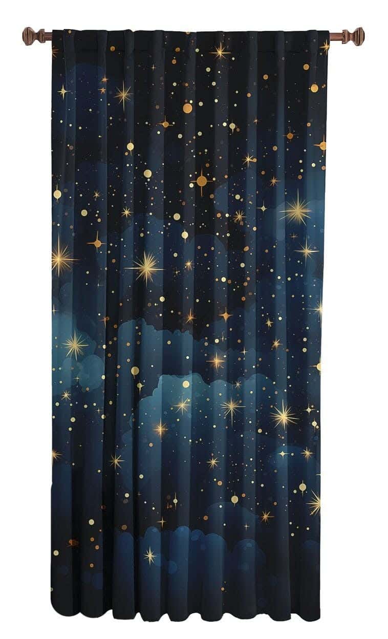 Velvet One Side Decorative Curtain, 250×145 Cm - Multicolor