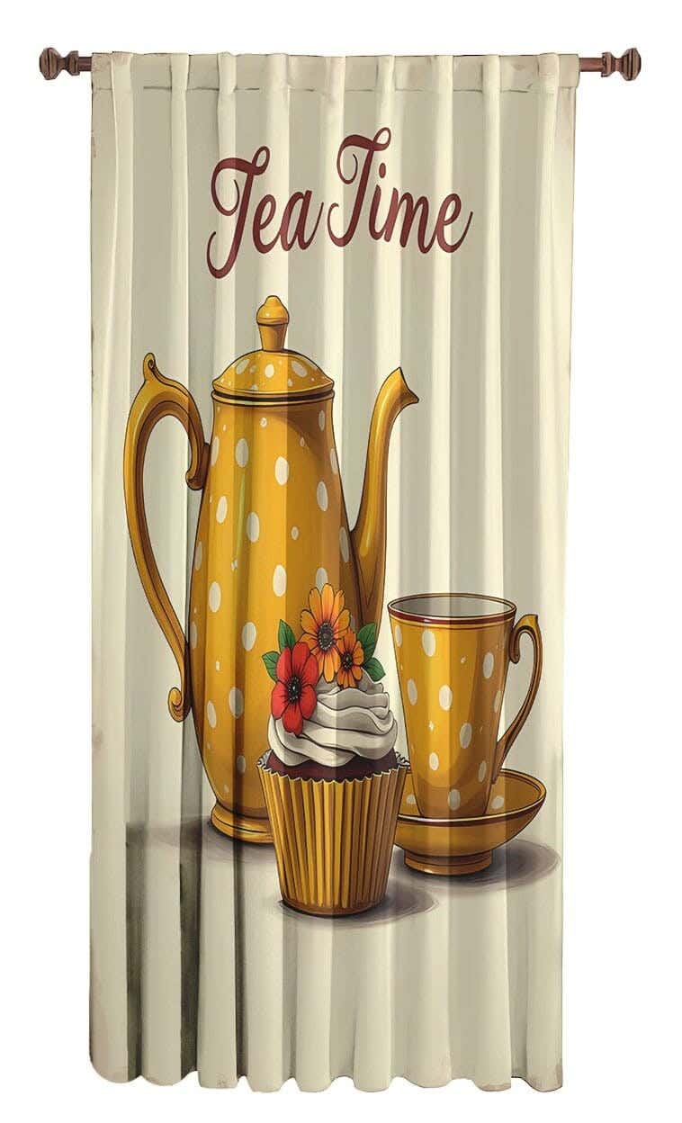 Velvet One Side Decorative Curtain, 250×145 Cm - Multicolor