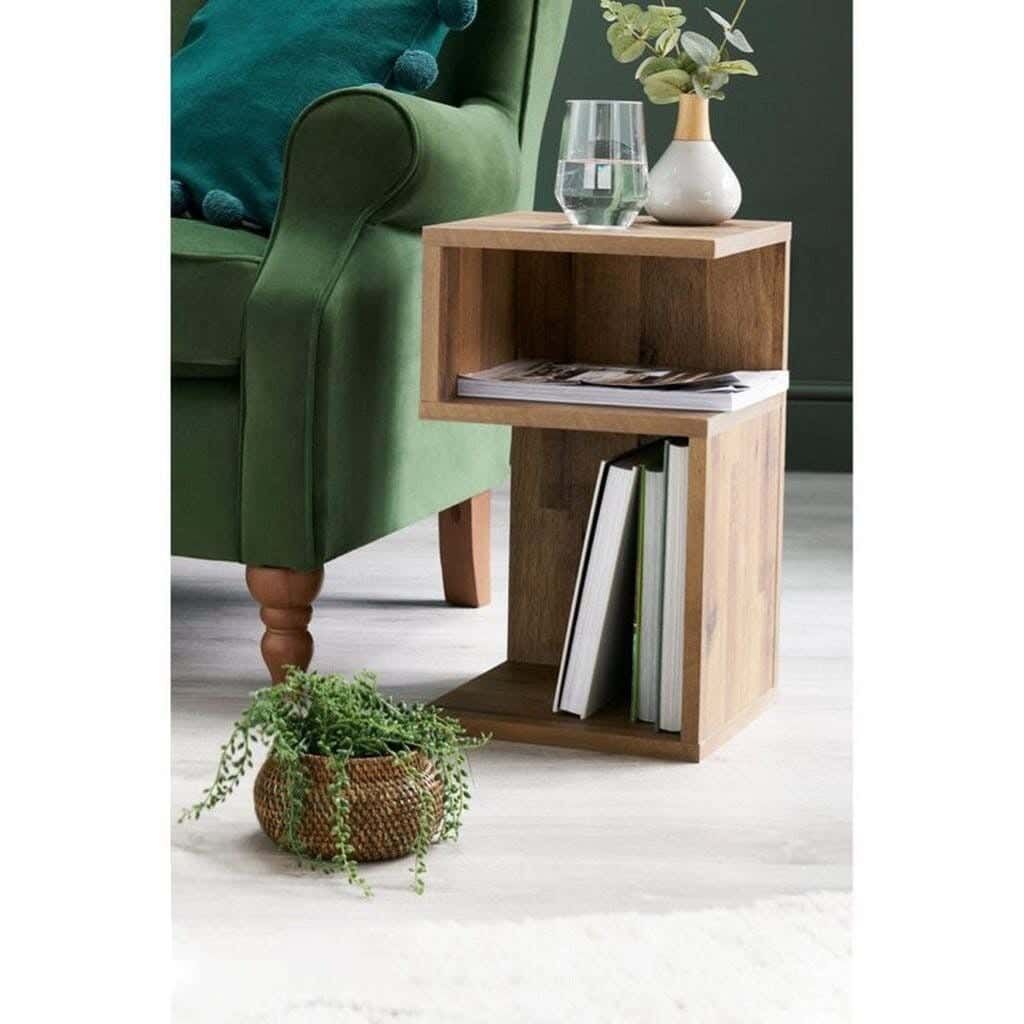 Spanish MDF side table, 50x30x30 cm - Beige
