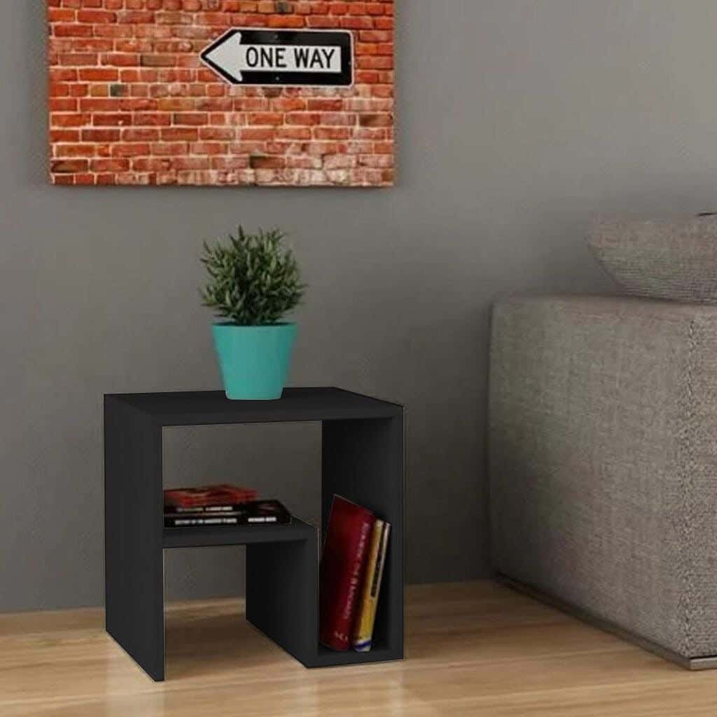 Spanish MDF side table, 40x40x40 cm - Black