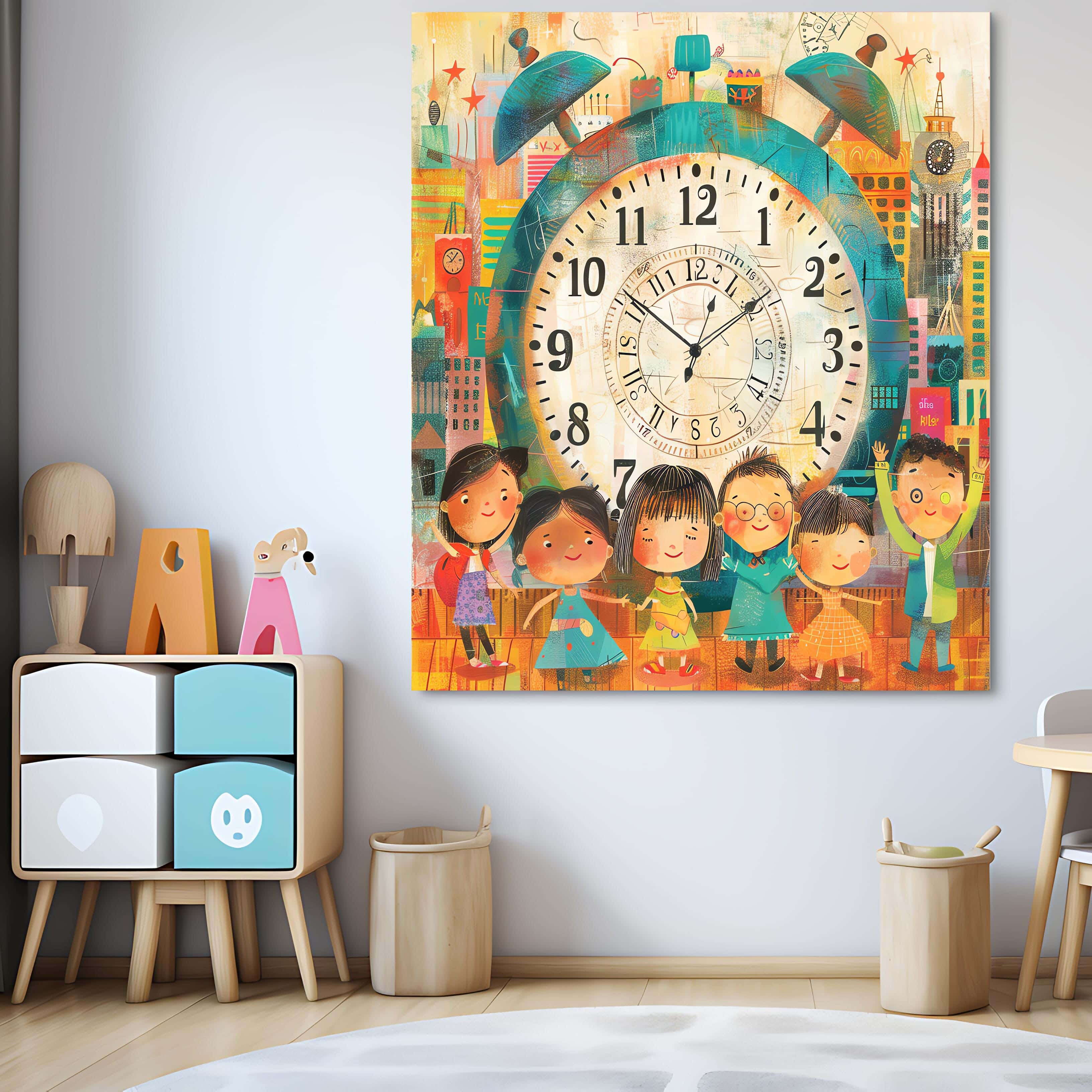 Wooden canvas print, 60 x 60 x 2 cm - Multicolor