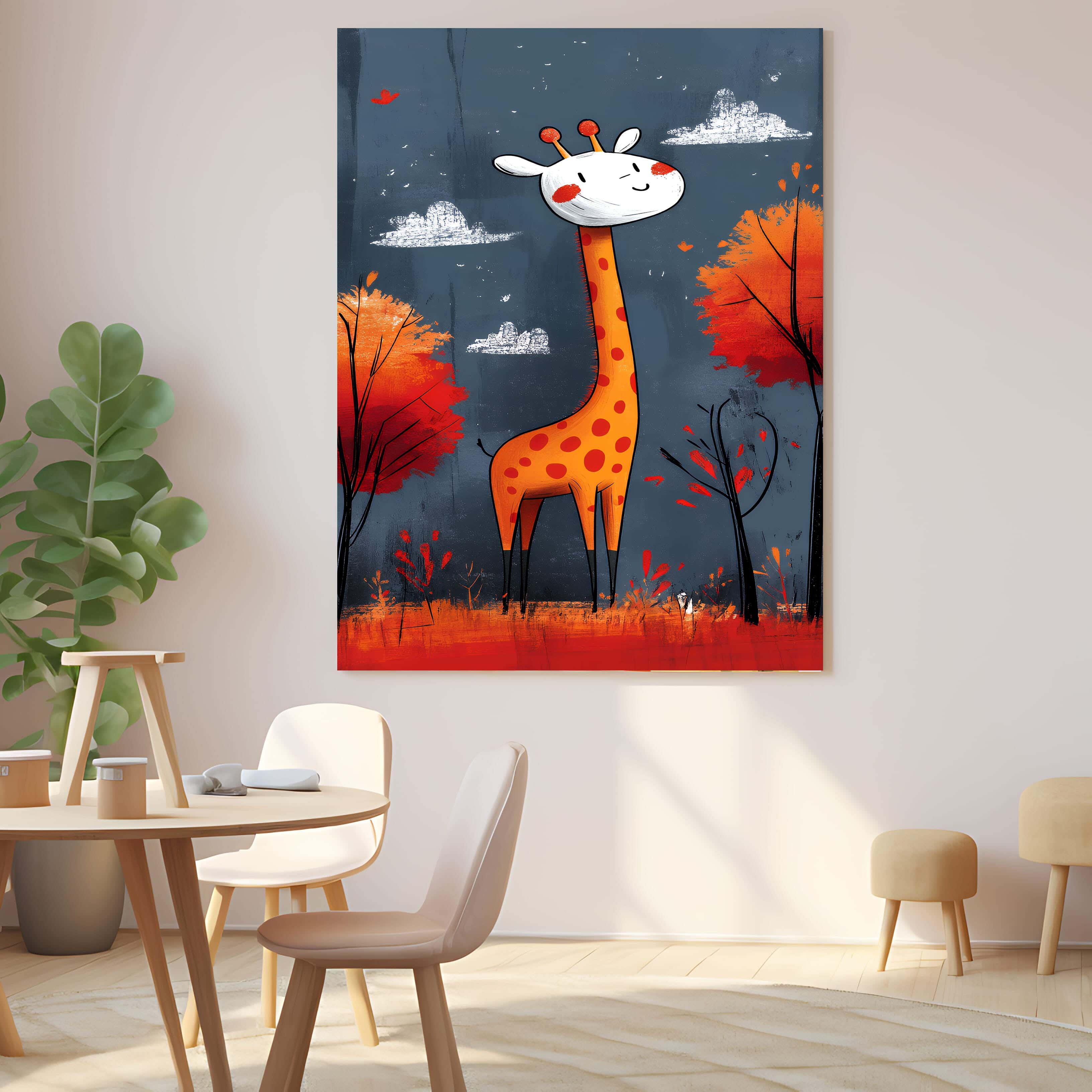 Wooden canvas print, 60 x 40 x 2 cm - Multicolor