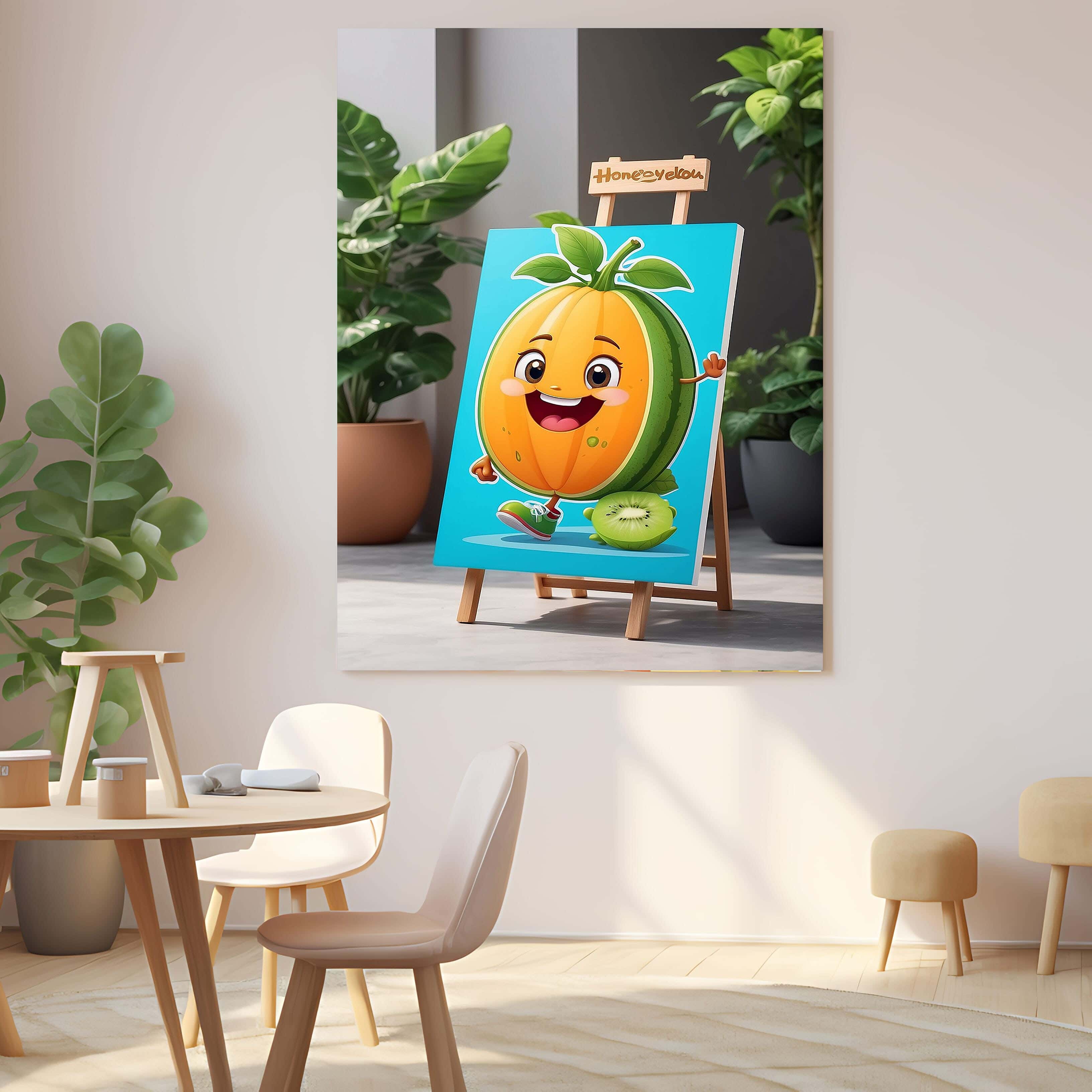 Wooden canvas print, 60 x 40 x 2 cm - Multicolor