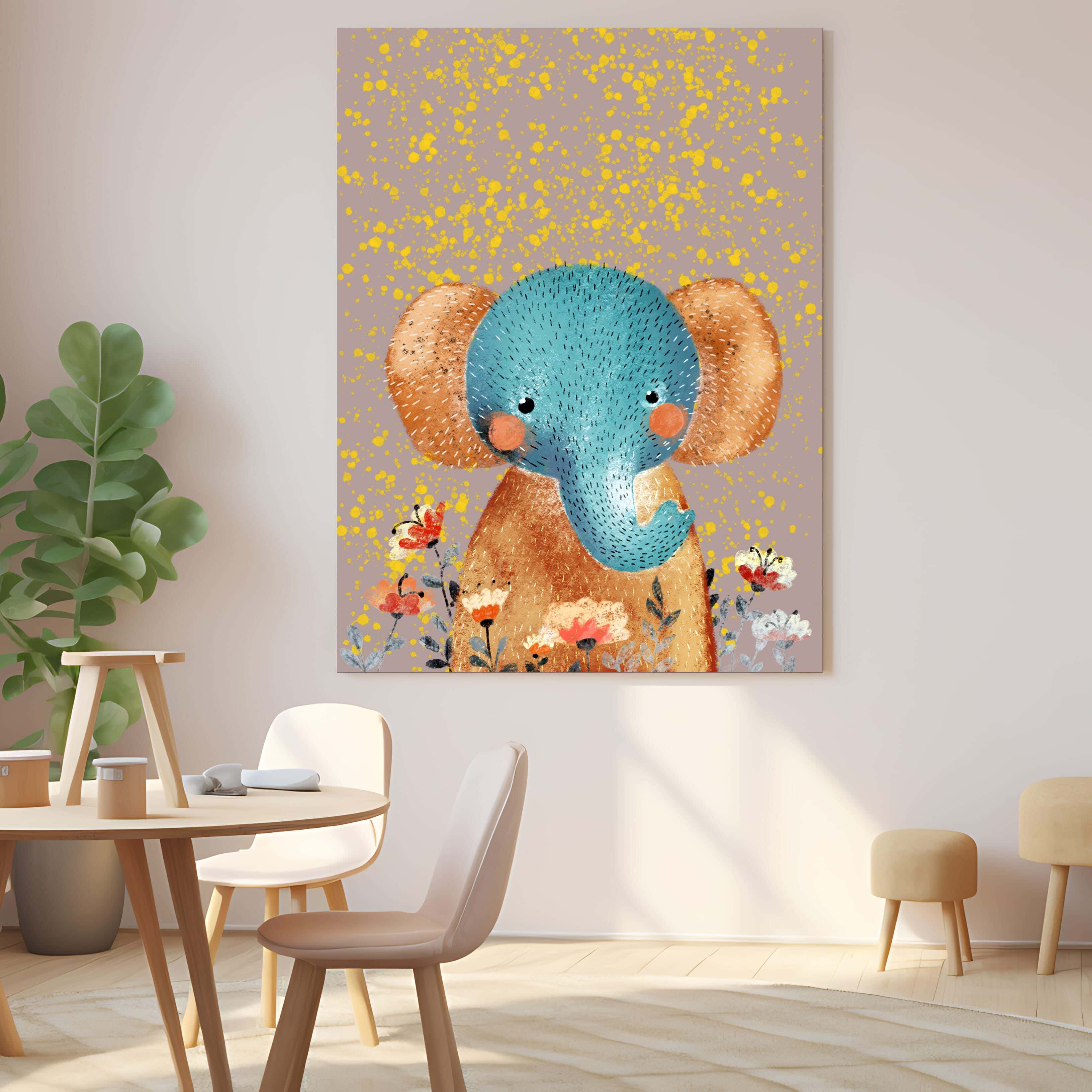 Wooden canvas print, 60 x 40 x 2 cm - Multicolor