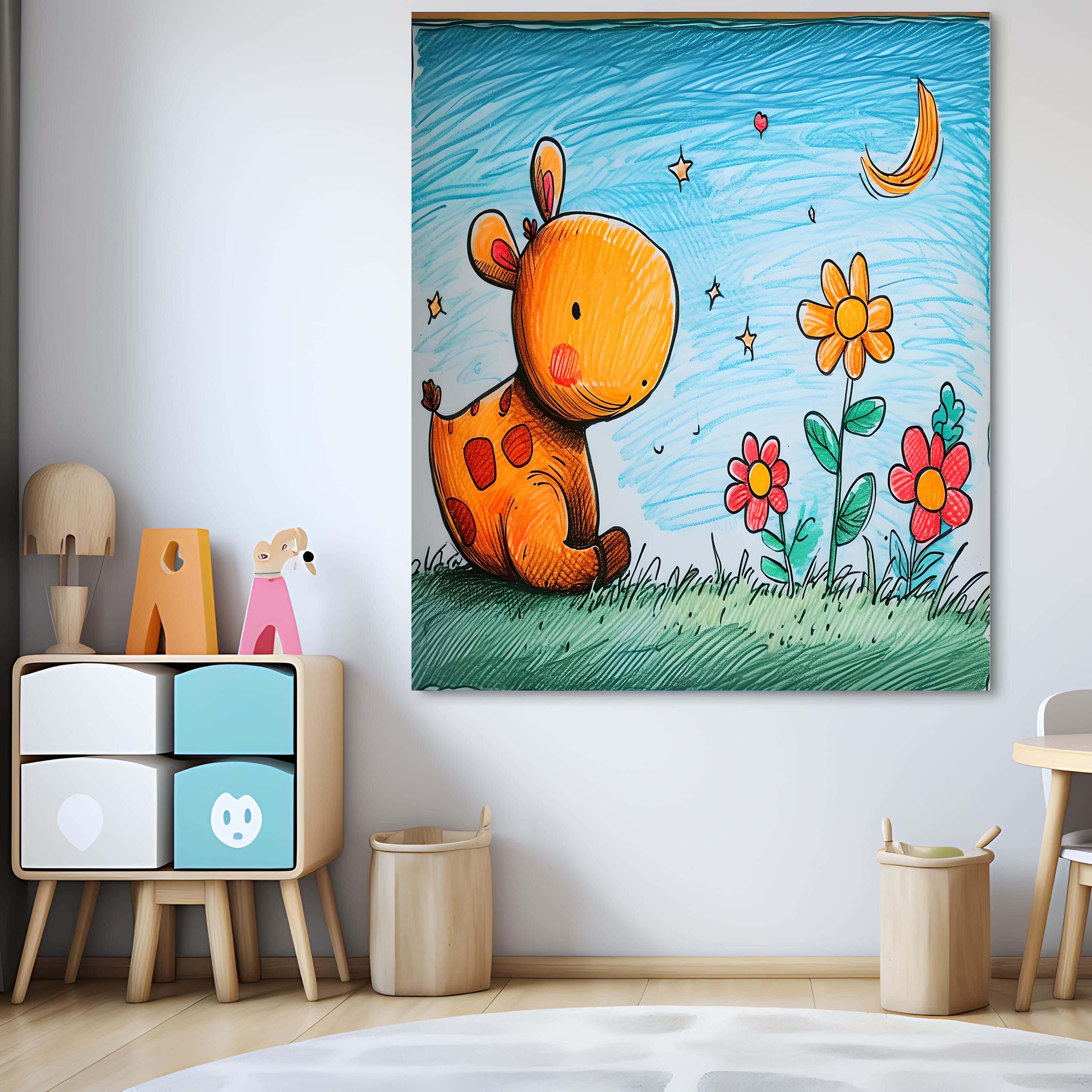 Wooden canvas print, 60 x 60 x 2 cm - Multicolor