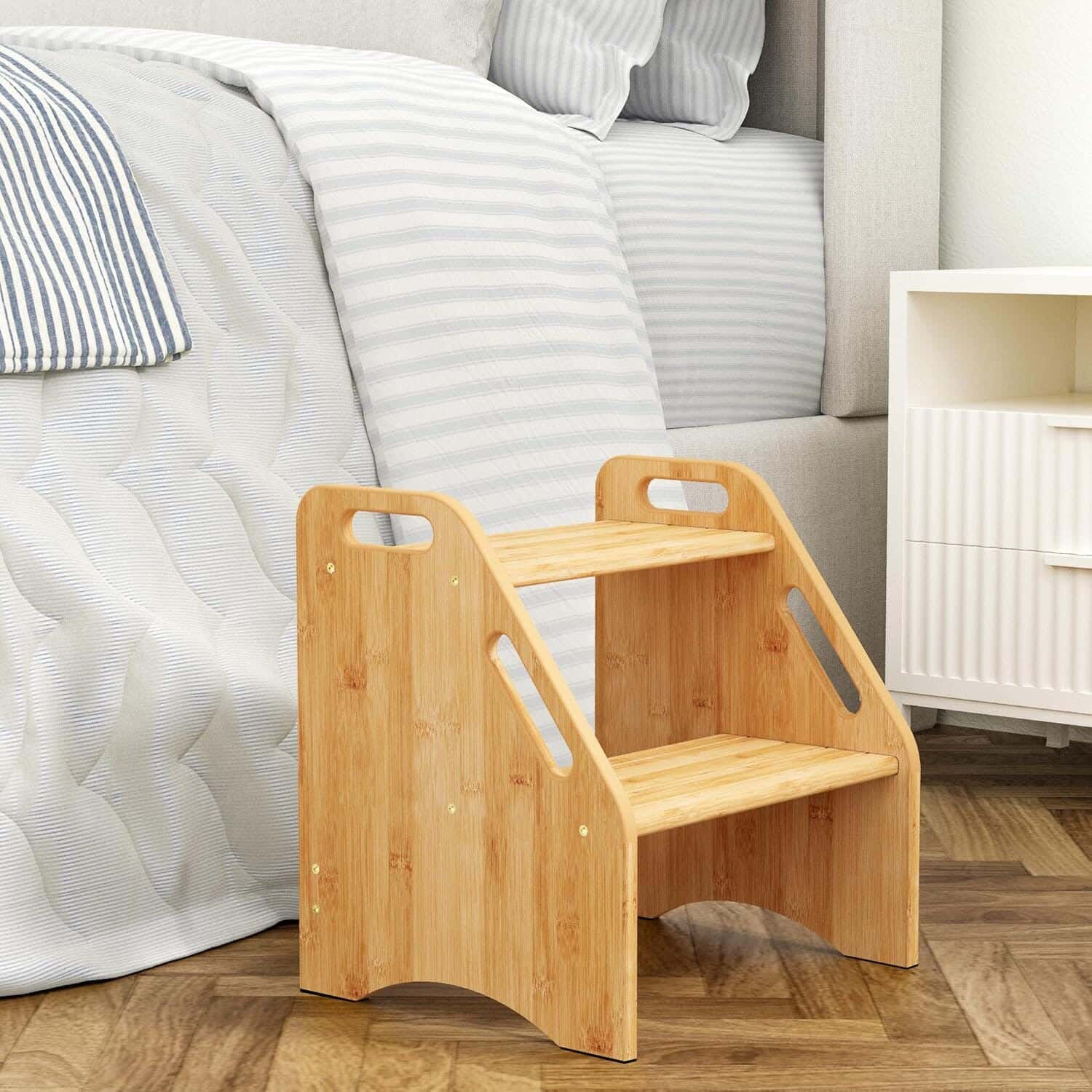 Children's ladder, Finnish wood, 40 x 33 x 35 cm - Beige