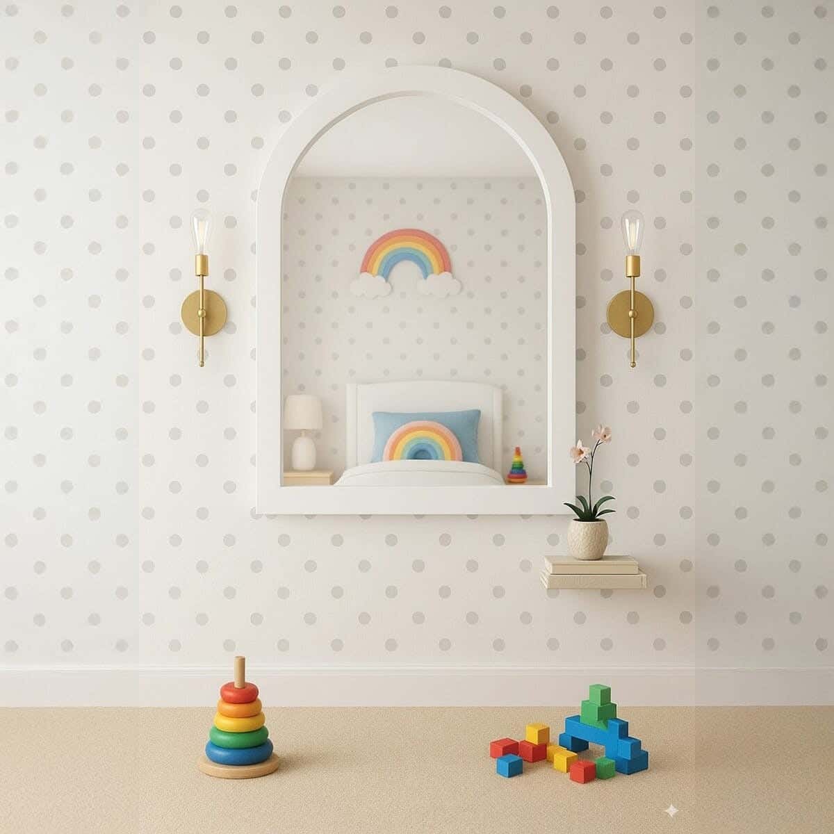 Children's wall mirror, MDF, 80 x 40 x 2 cm - White