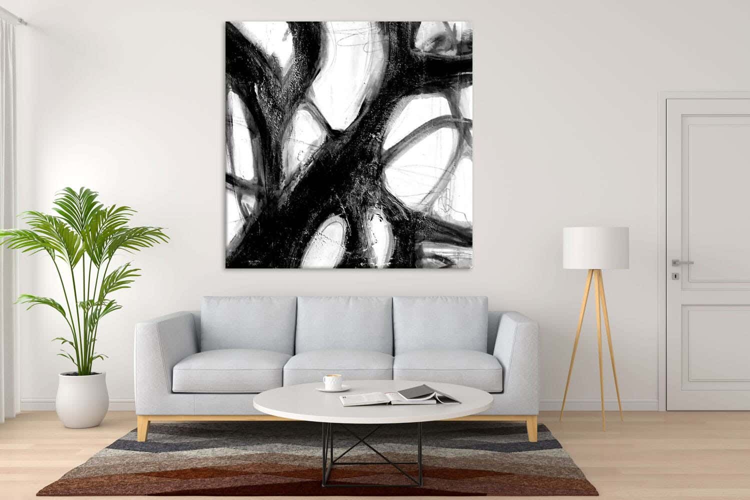 Musky Wood Canvas Tableau, 60×60 cm - Multicolor