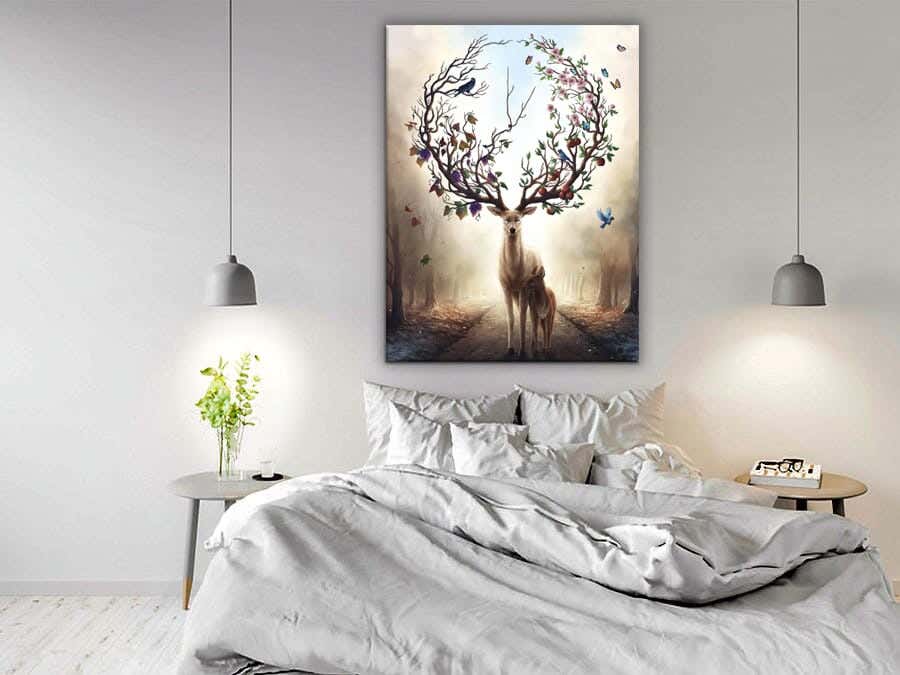 MDF Wood Vinyl Tableau, 80 x 60 cm - Multicolor