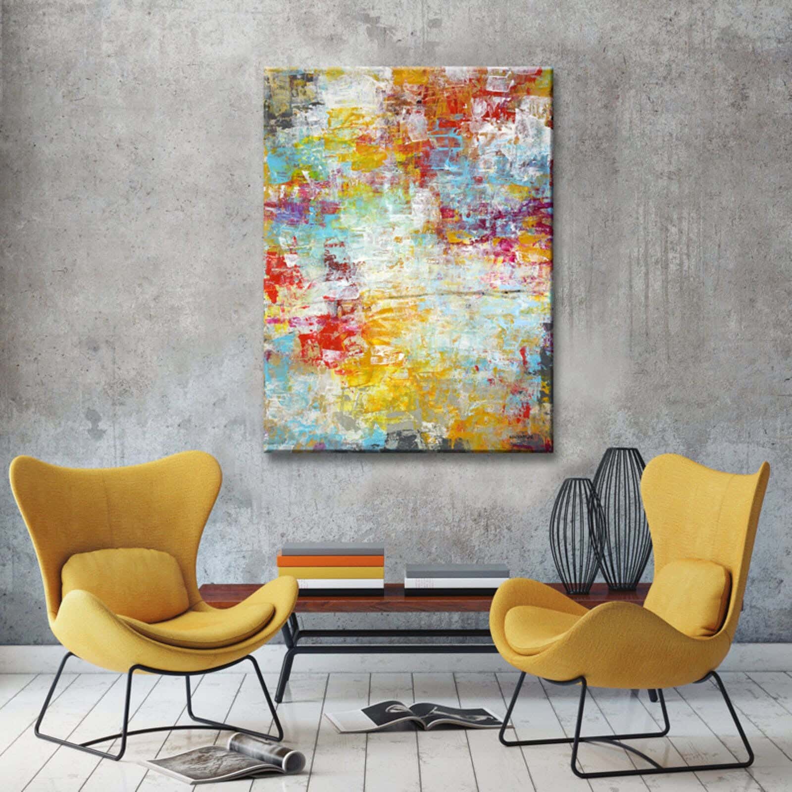 Musky Wood Canvas Tableau, 70×50 cm - Multicolor