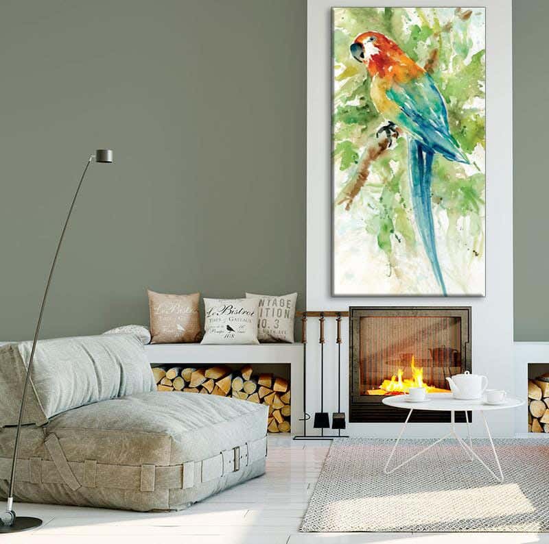 Musky Wood Canvas Tableau, 120×60 cm - Multicolor