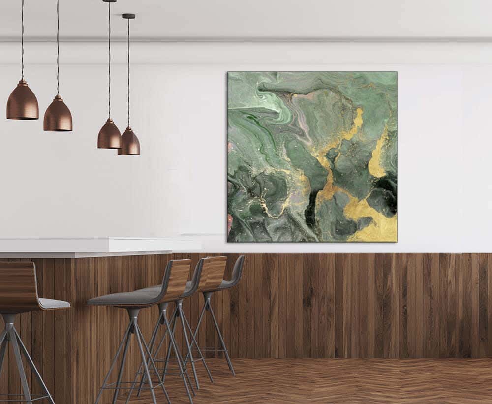 MDF Wood Vinyl Tableau, 100 x 100 cm - Multicolor